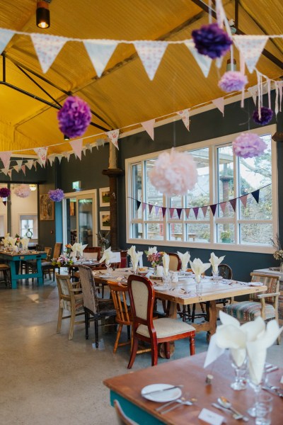 Bunting at venue Olga Hogan Photography: Hannah & Eoghan