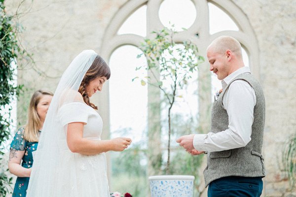 bride and groom top of altar tree planting ceremony reading