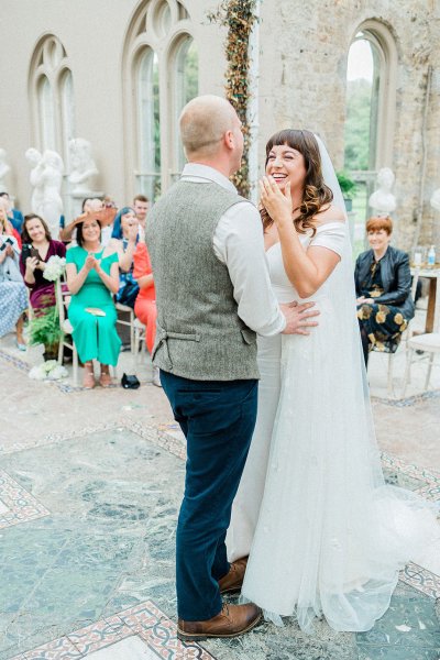 bride and groom top of altar tree planting ceremony