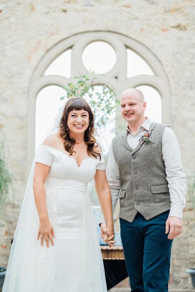 bride and groom top of altar tree planting ceremony