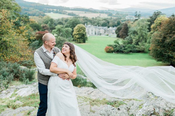 Killruddery House Wedding bride and groom posing