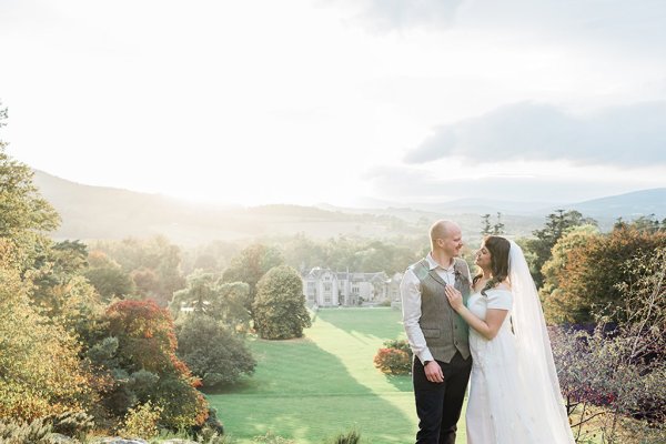 Killruddery House Wedding bride and groom posing