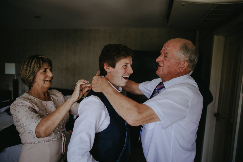 groom getting ready