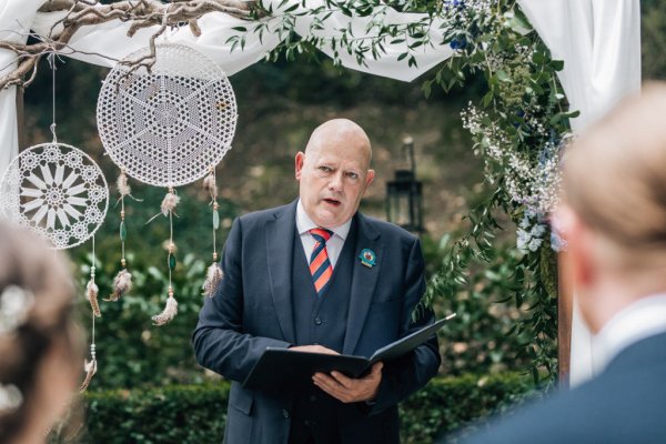 Officiant officiate wedding ceremony