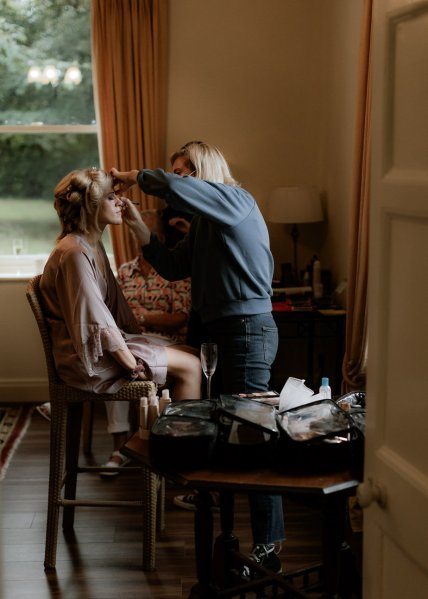 Bride getting ready MUA makeup