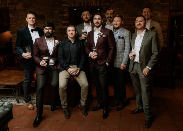 Groomsmen groom