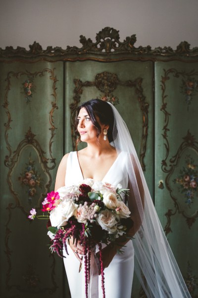 bride with bouquet