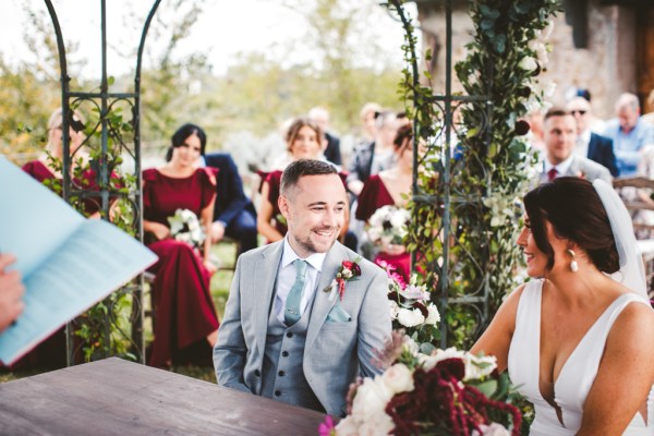 groom smiling