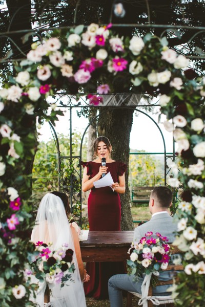 bridesmaid does ceremony reading or singing