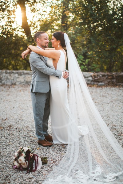 Bride and groom couple in italy at destination wedding