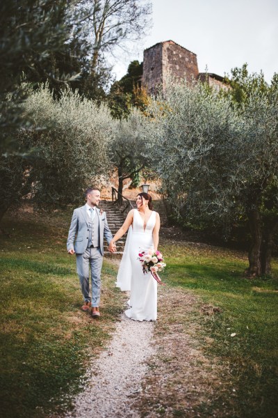 Bride and groom couple in italy at destination wedding