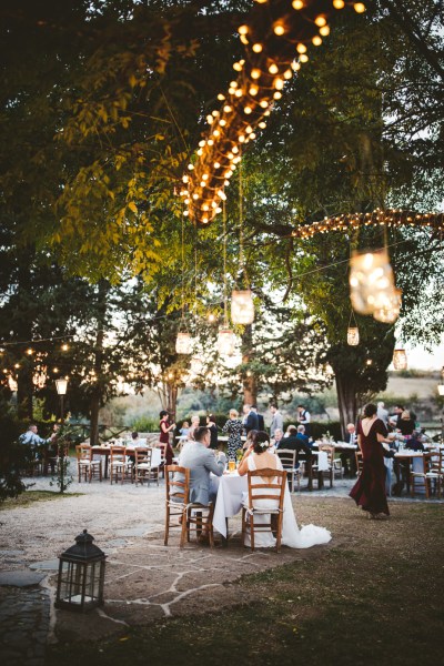 bride and groom couple at sweetheart table at reception at destination wedding