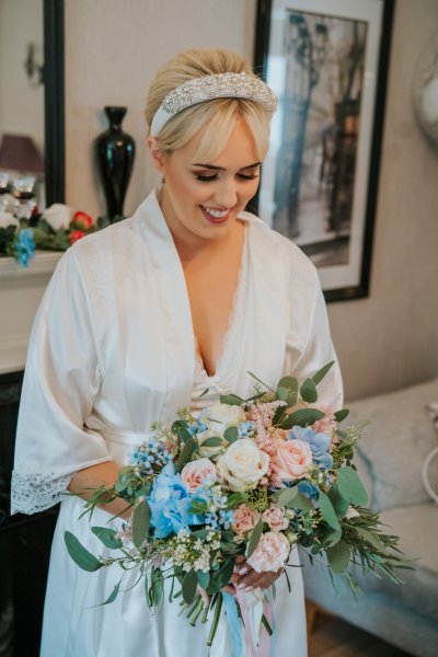 bride with bouquet