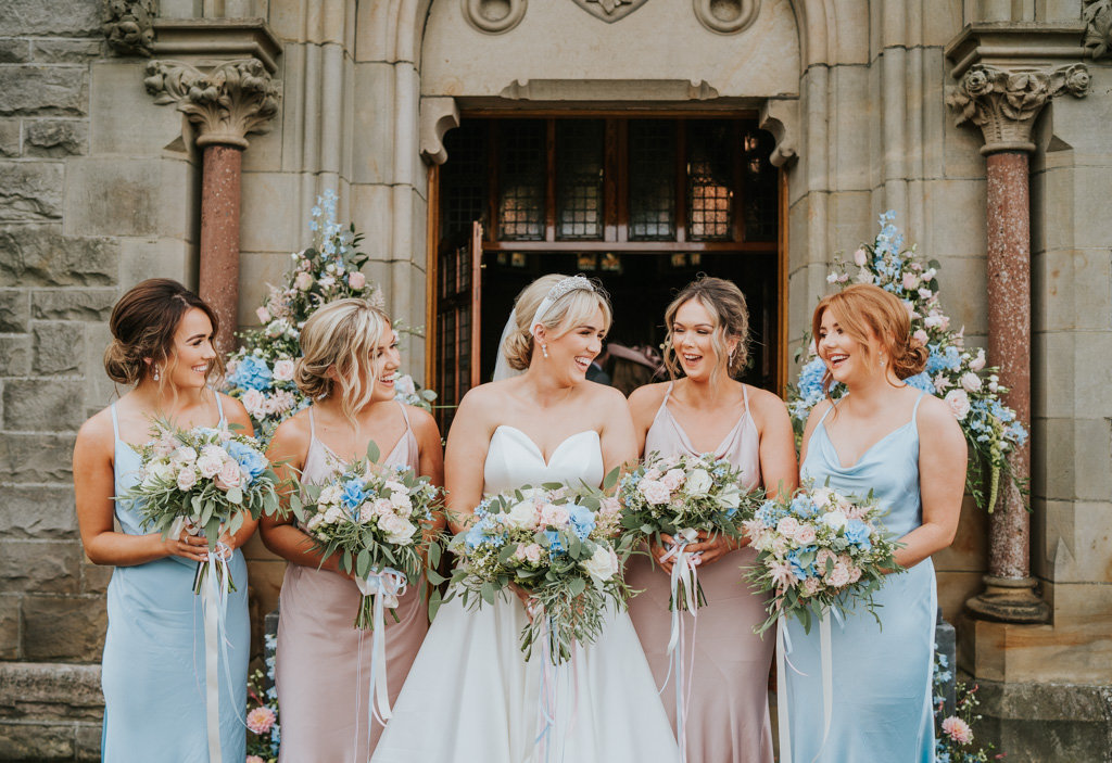 bride and bridesmaids