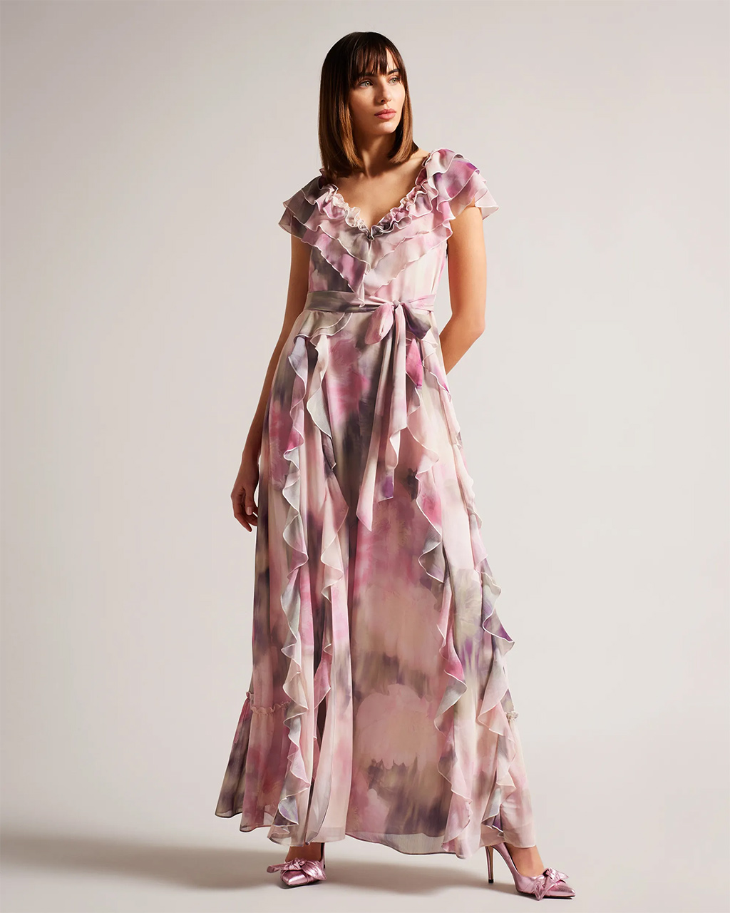 Shoop Spring Summer Bridesmaid Dresses | See more on Onefabday.com Karenie Frilled Floral Maxi Dress