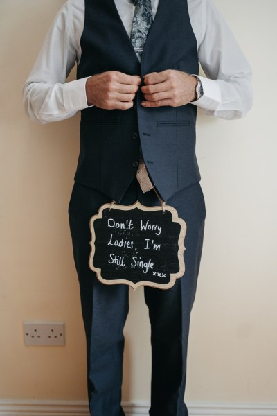 Don't worry ladies I'm still single plaque groomsmen groom wedding day funny