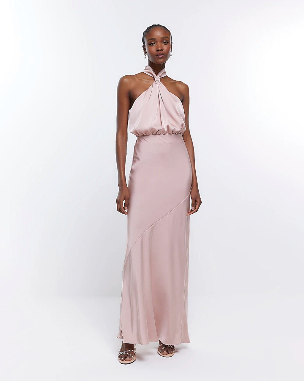 Shoop Spring Summer Bridesmaid Dresses | See more on Onefabday.com Pink Bridesmaid Halter Maxi Dress, €107