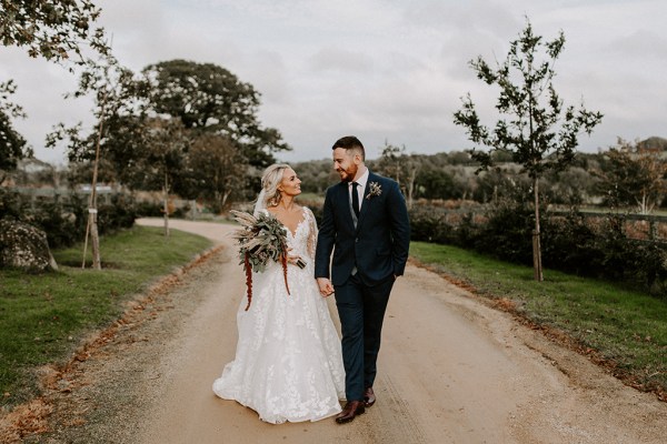 Boho bride and groom