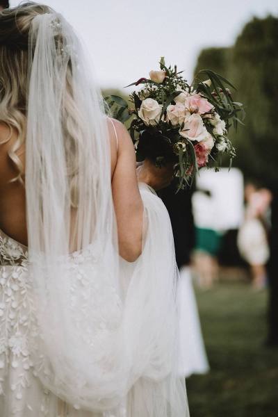 back of bride dress