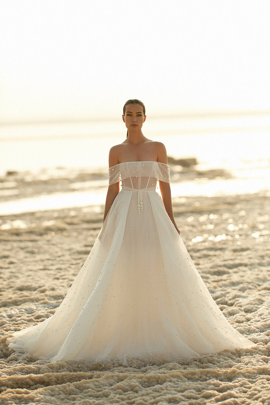 Bardot and Off-the-Shoulder Wedding Dresses | See more on OneFabDay.com