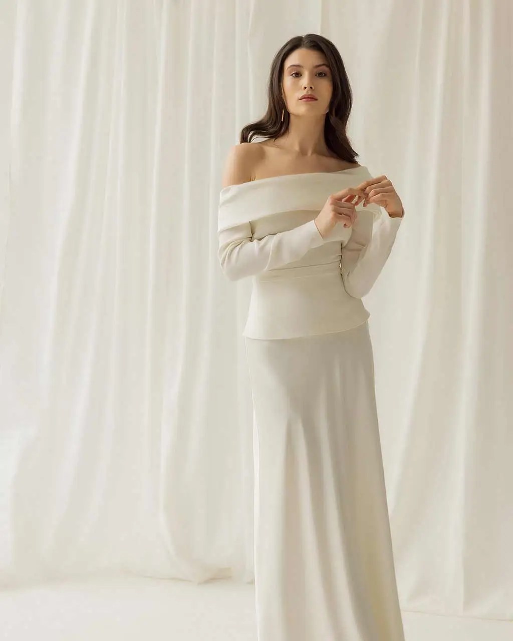 Bardot and Off-the-Shoulder Wedding Dresses | See more on OneFabDay.com