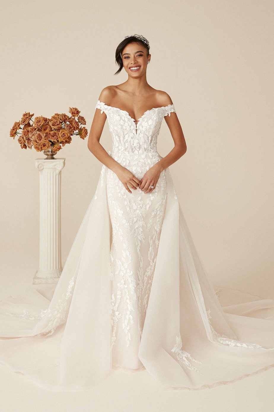 Bardot and Off-the-Shoulder Wedding Dresses | See more on OneFabDay.com