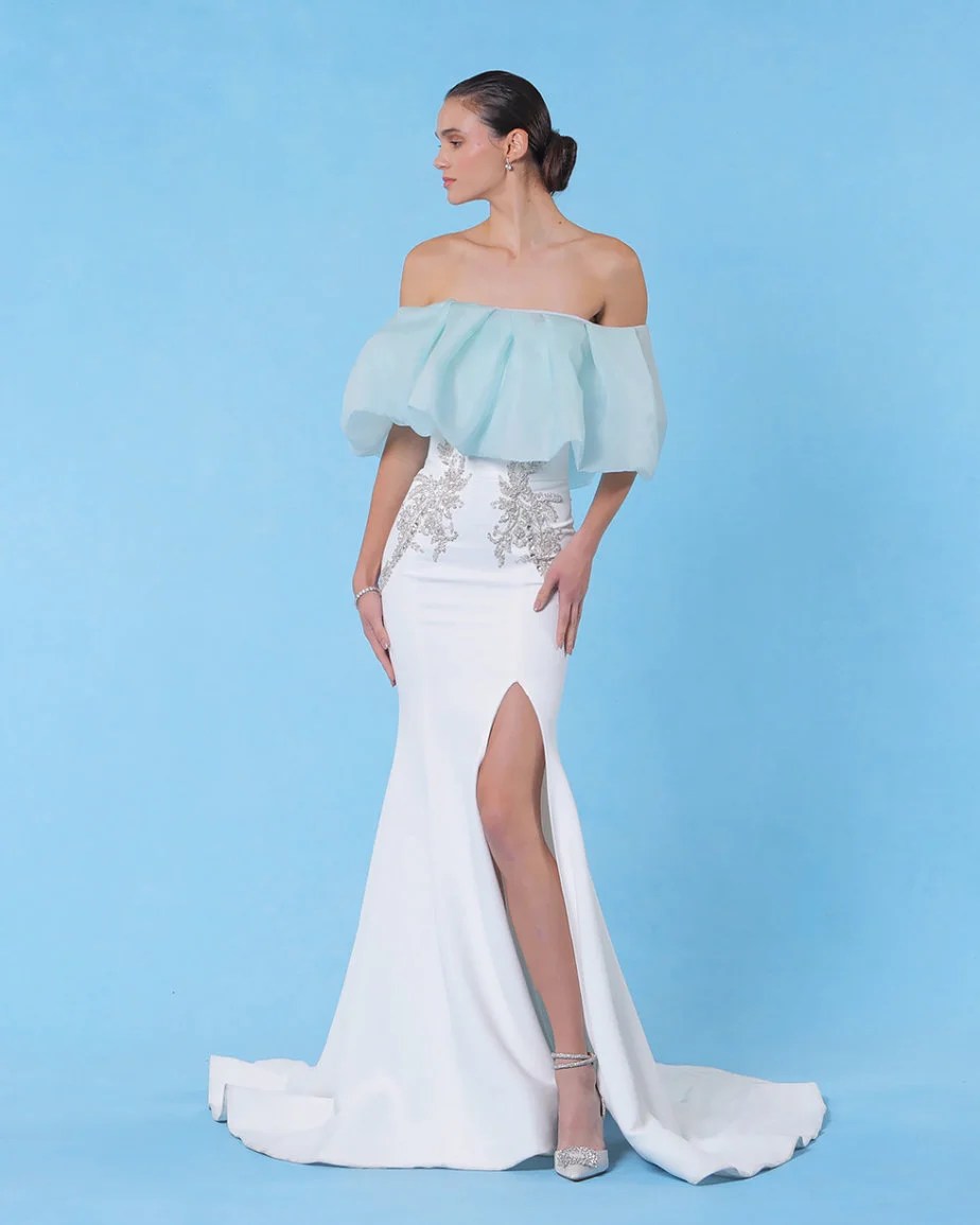 Bardot and Off-the-Shoulder Wedding Dresses | See more on OneFabDay.com