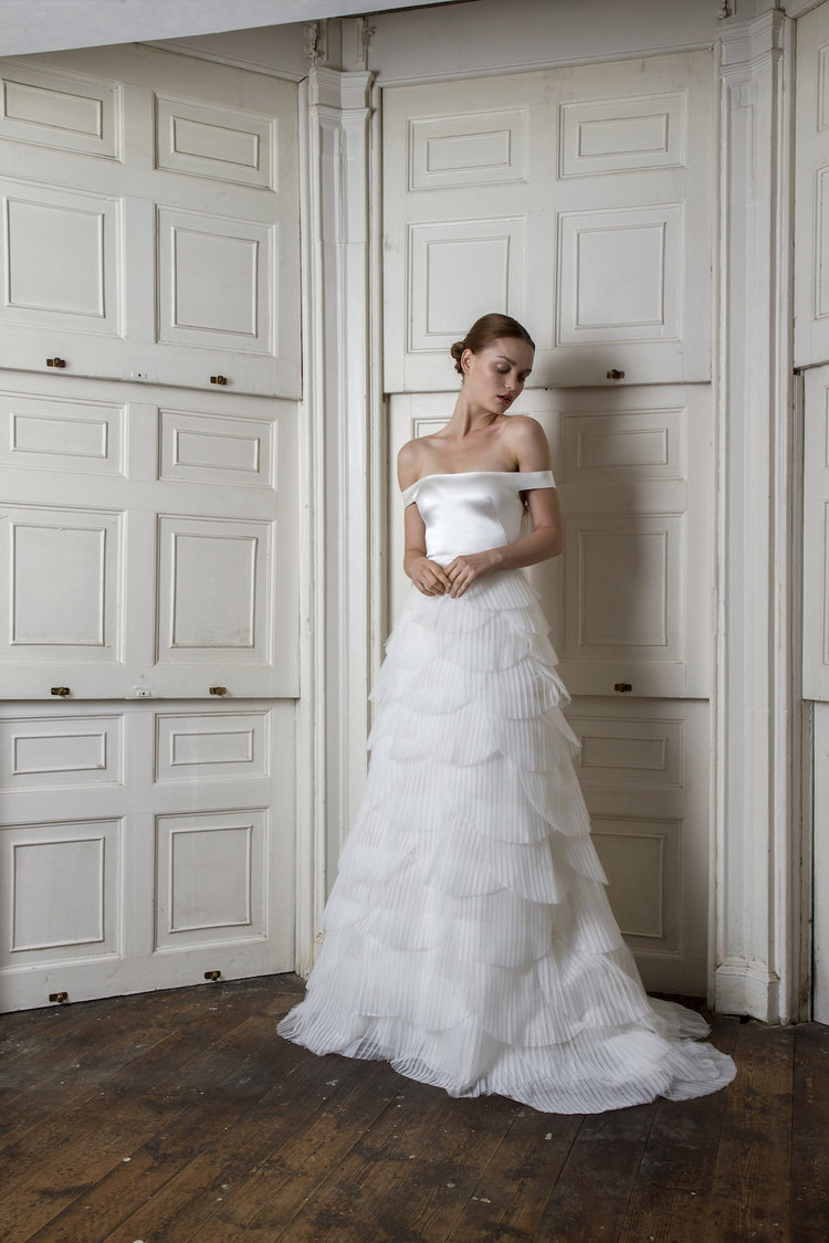 Bardot and Off-the-Shoulder Wedding Dresses | See more on OneFabDay.com