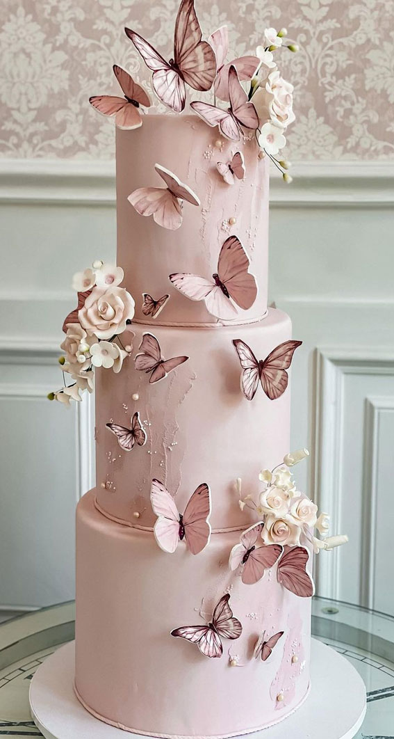 Butterfly Wedding Cake Ideas | See more on Onefabday.com