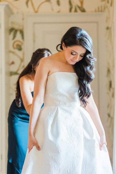 white bride dress