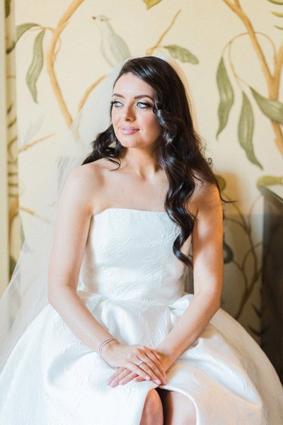 bride wild flower veil