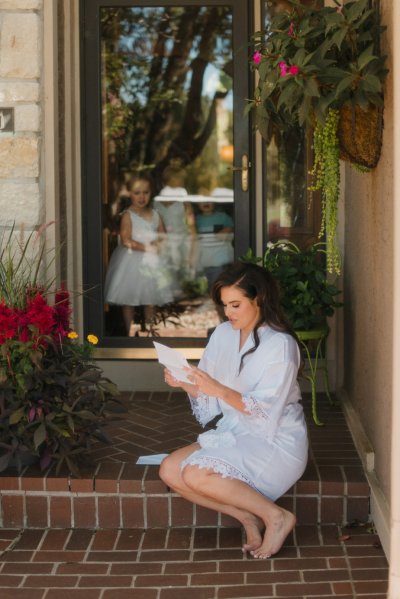 bride reading letter