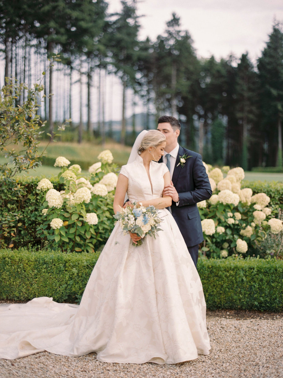 bride and groom powerscourt hotel wedding