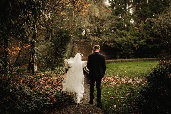 first look between bride and groom