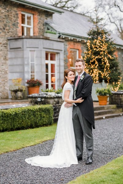 Trinity College church bride groom flowers veil college university Christmas venue