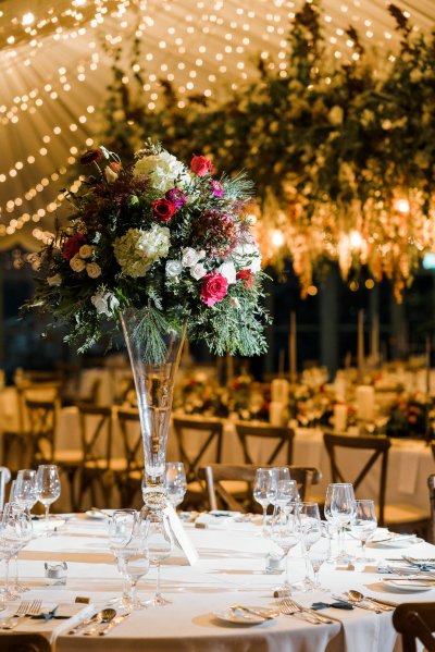 Table indoor autumn dining setting