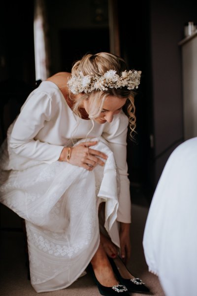 boho bride flower crown