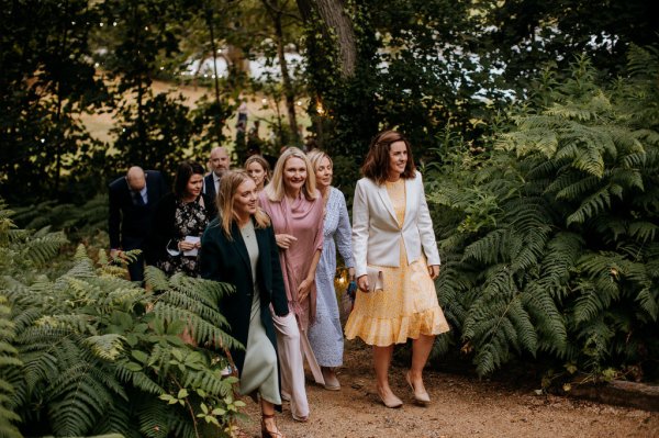 outdoor tipi wedding woods