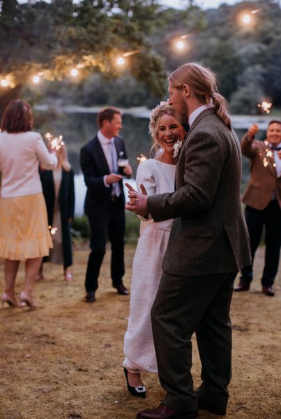 first dance outdoor sparklers