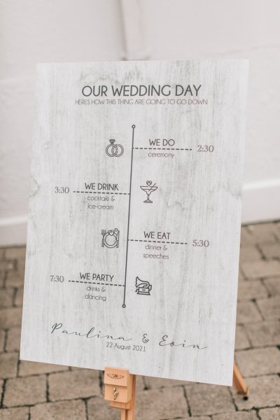 wedding day signage