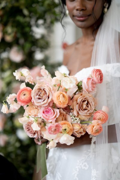 bouquet of flowers roses pink