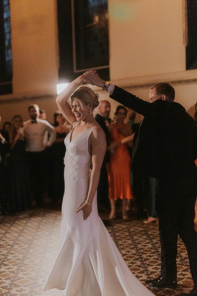 Bride dancing with groom first dance