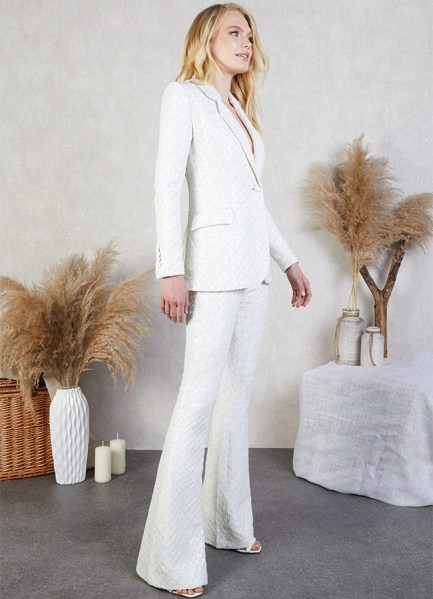 Meghan White Trousers brides suits