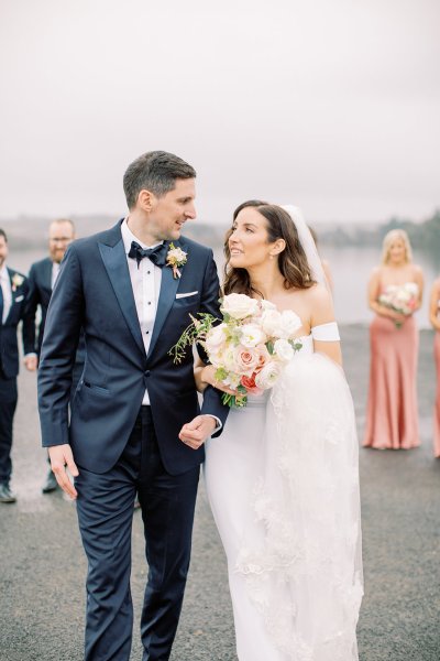 bride and groom exterior