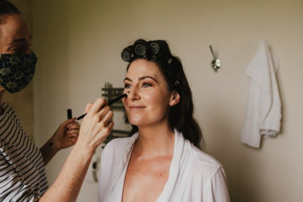 Bride getting ready makeup MUA