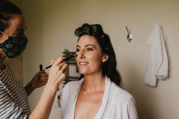 Bride getting ready makeup MUA