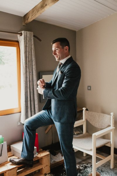 groom suit tie getting ready