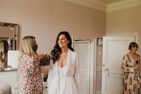 Bride getting ready