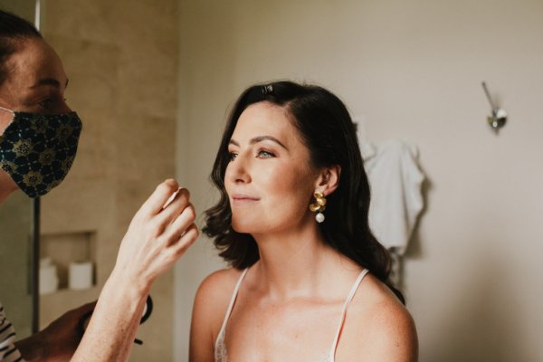 Bride makeup getting ready