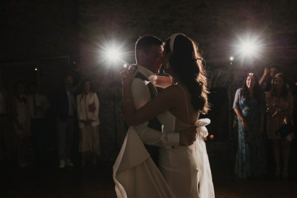 Couple bride groom first dance dancing